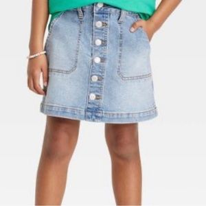 Girls' Button-Front Jeans Skirt - Cat & Jack